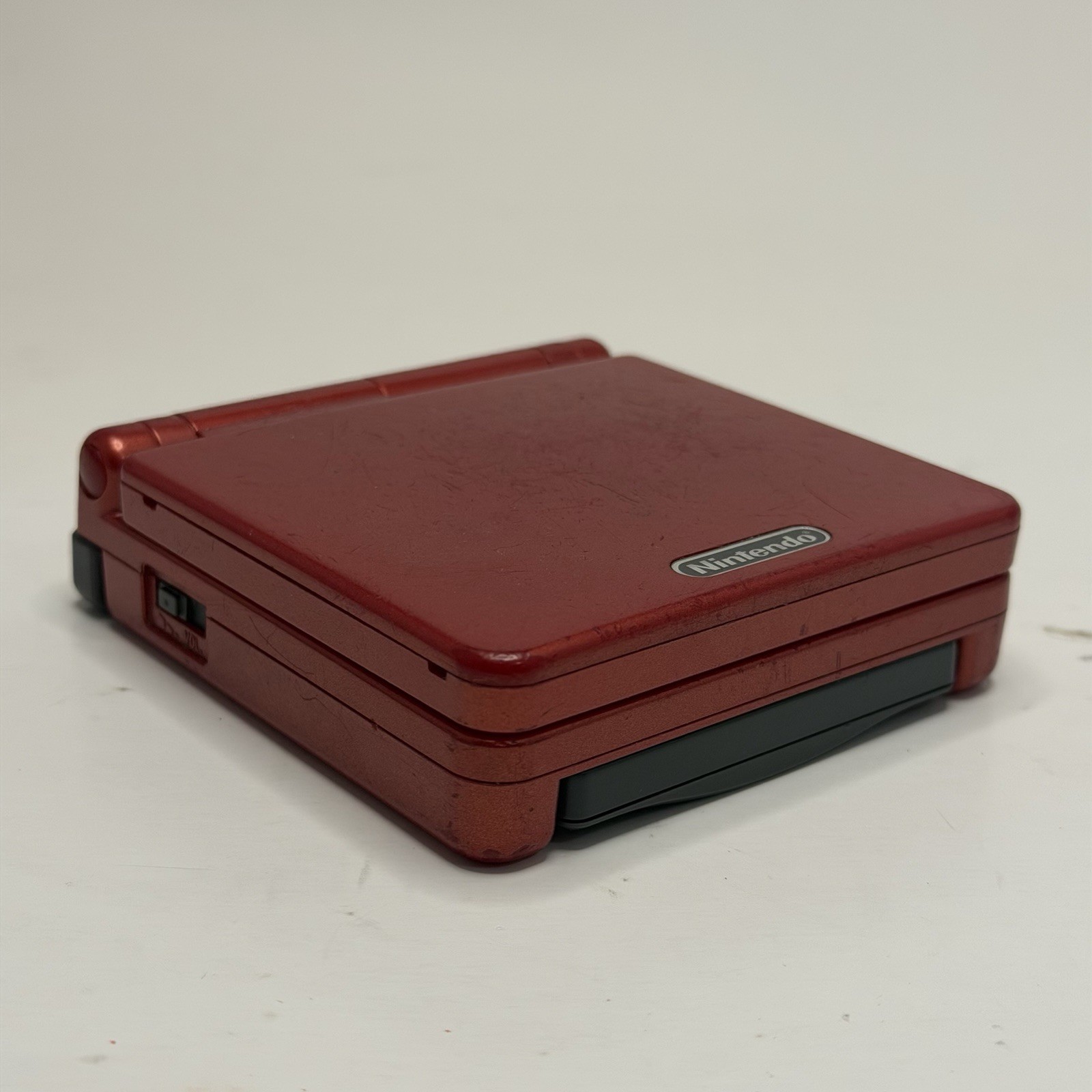 Nintendo Game Boy Advance SP Handheld Video Game Console Flame Red With Yu-gi-oh