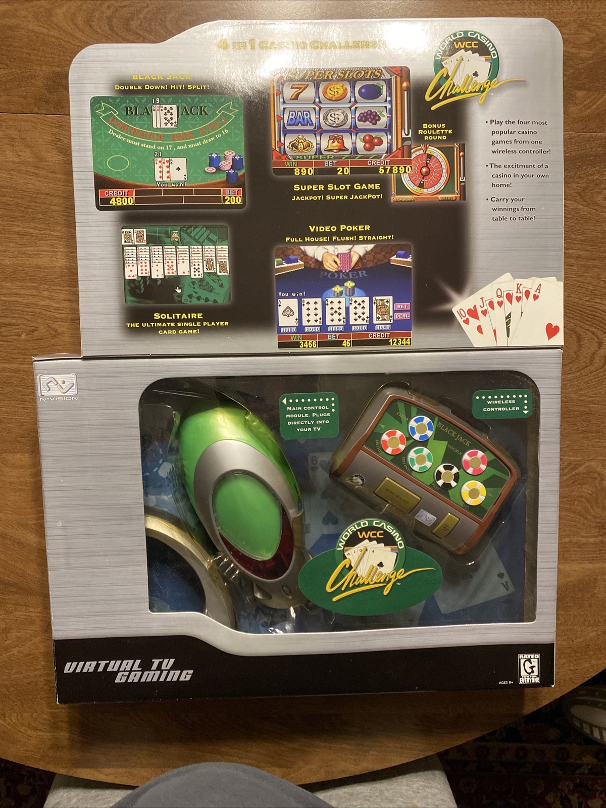 N-Vision 4 in 1 Casino Challenge Virtual TV Television Video Gaming System T1