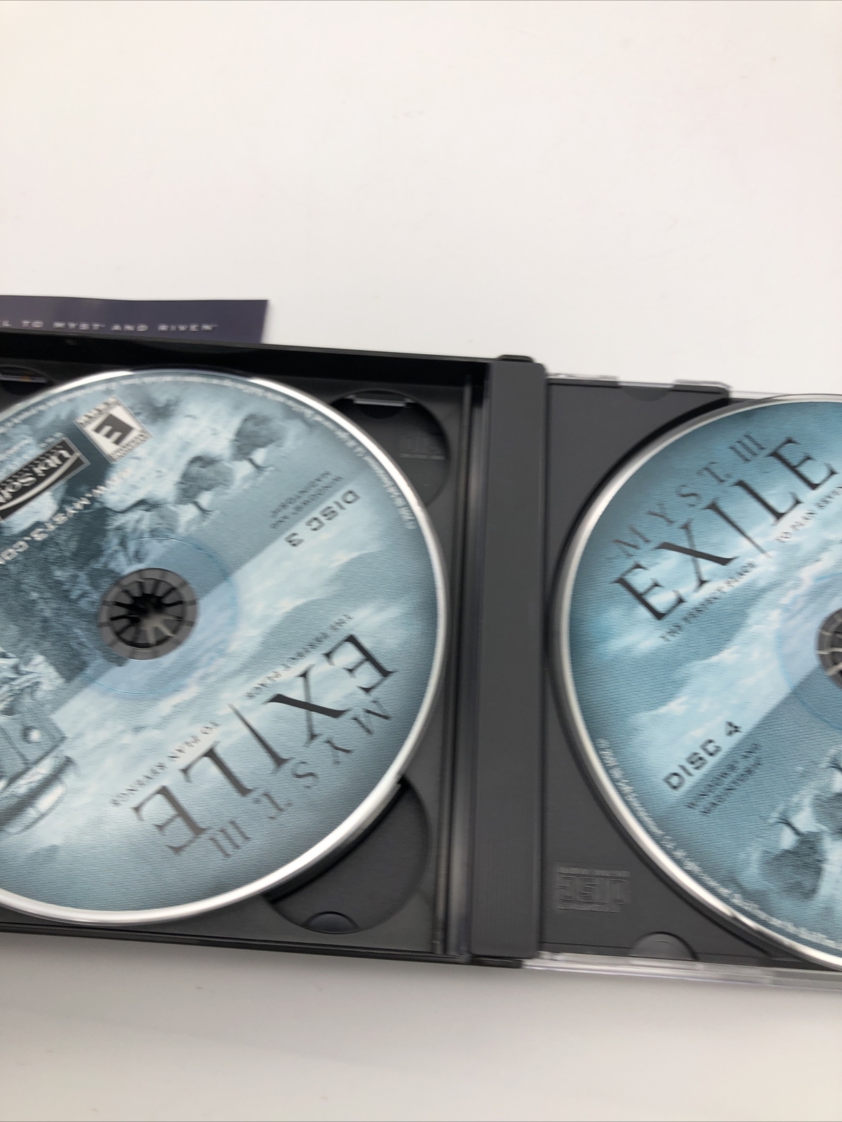 Myst III Exile Windows PC/MAC CD ROM Video Game 2001 MANUAL + 4 DISCS INCLUDED