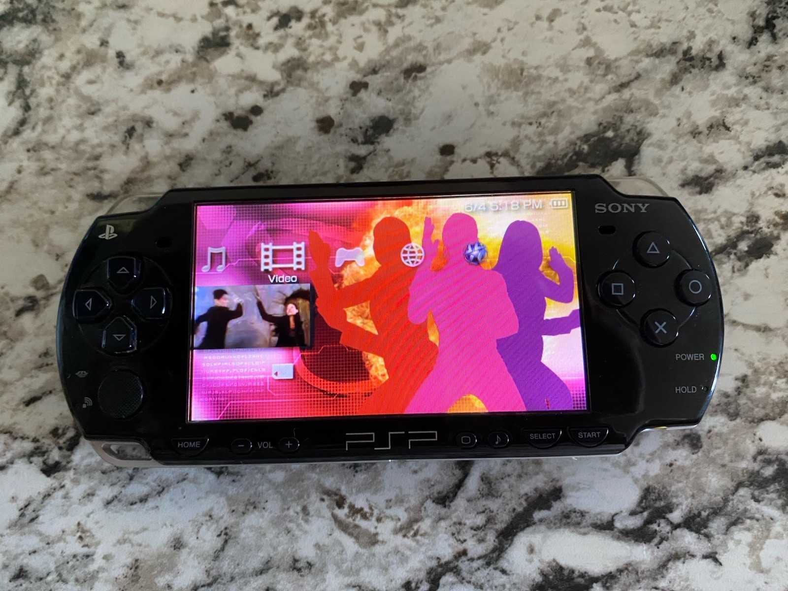 Sony PSP 2001 Handheld Console With 7 Games & Case Working New Battery