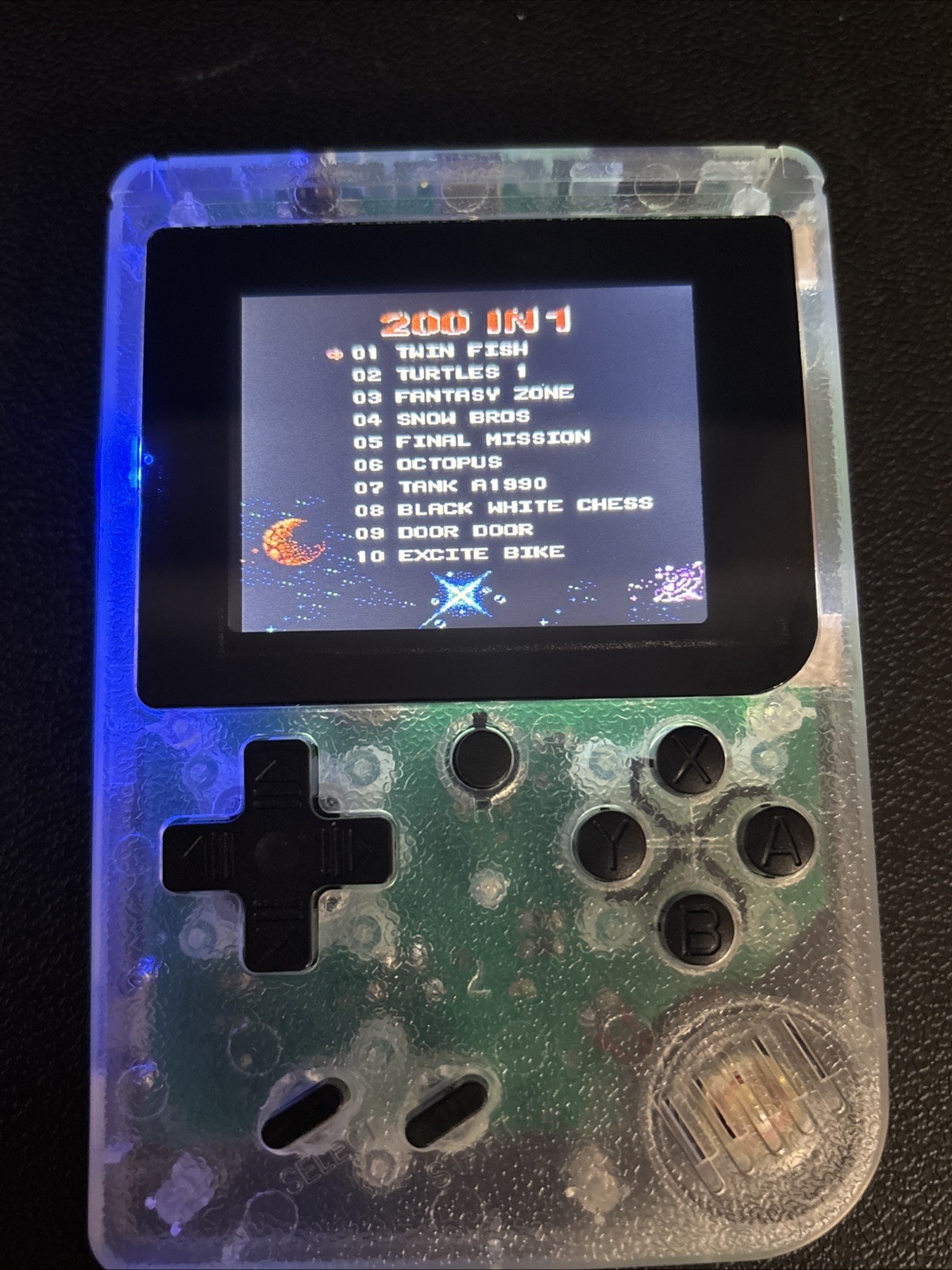 Tech Solutions TS-PGC01 Clear- 200 Games-Works Great, No Charger Included