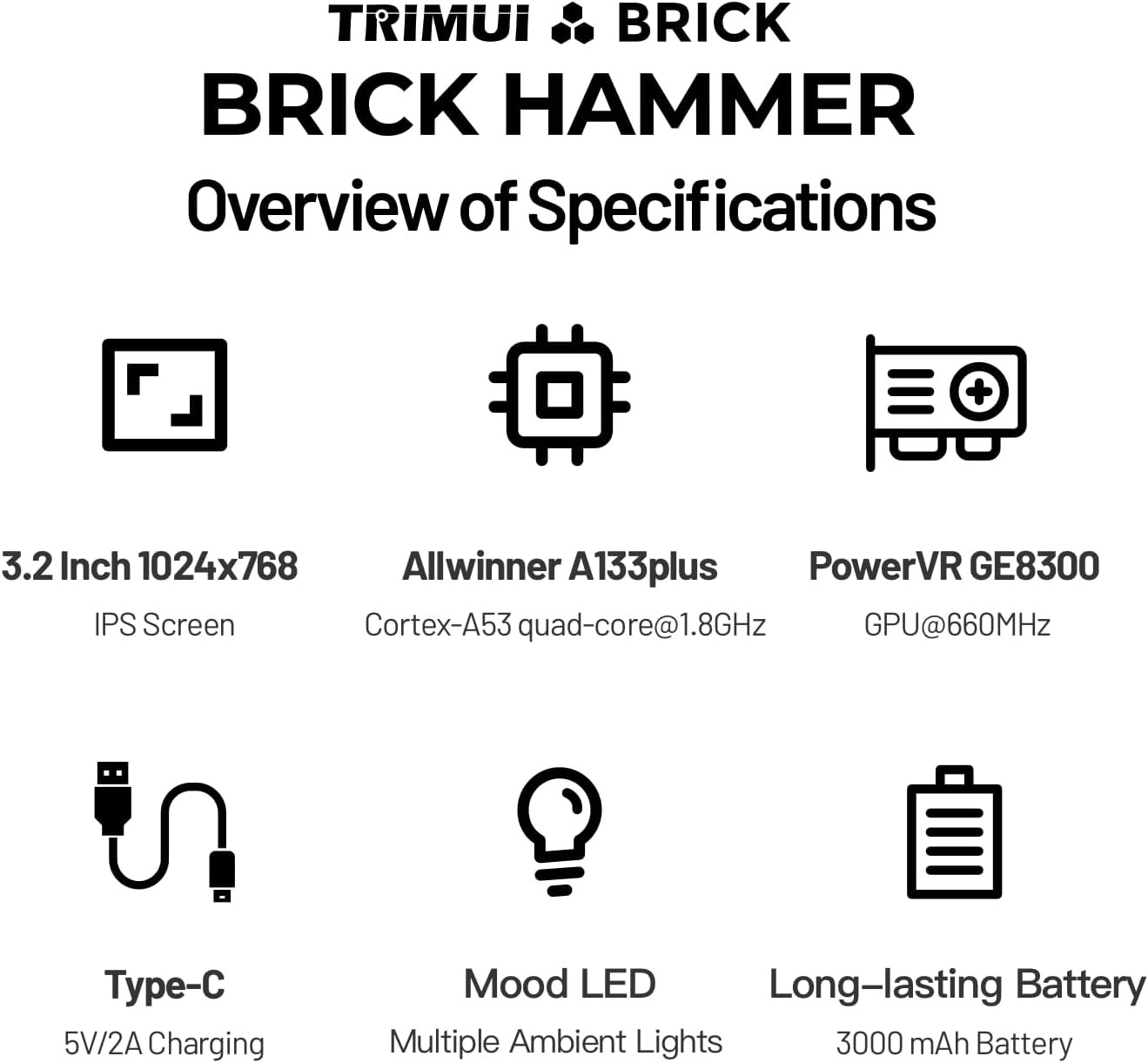 Trimui Brick Metal Pink 3.2 IPS 3000mAh
