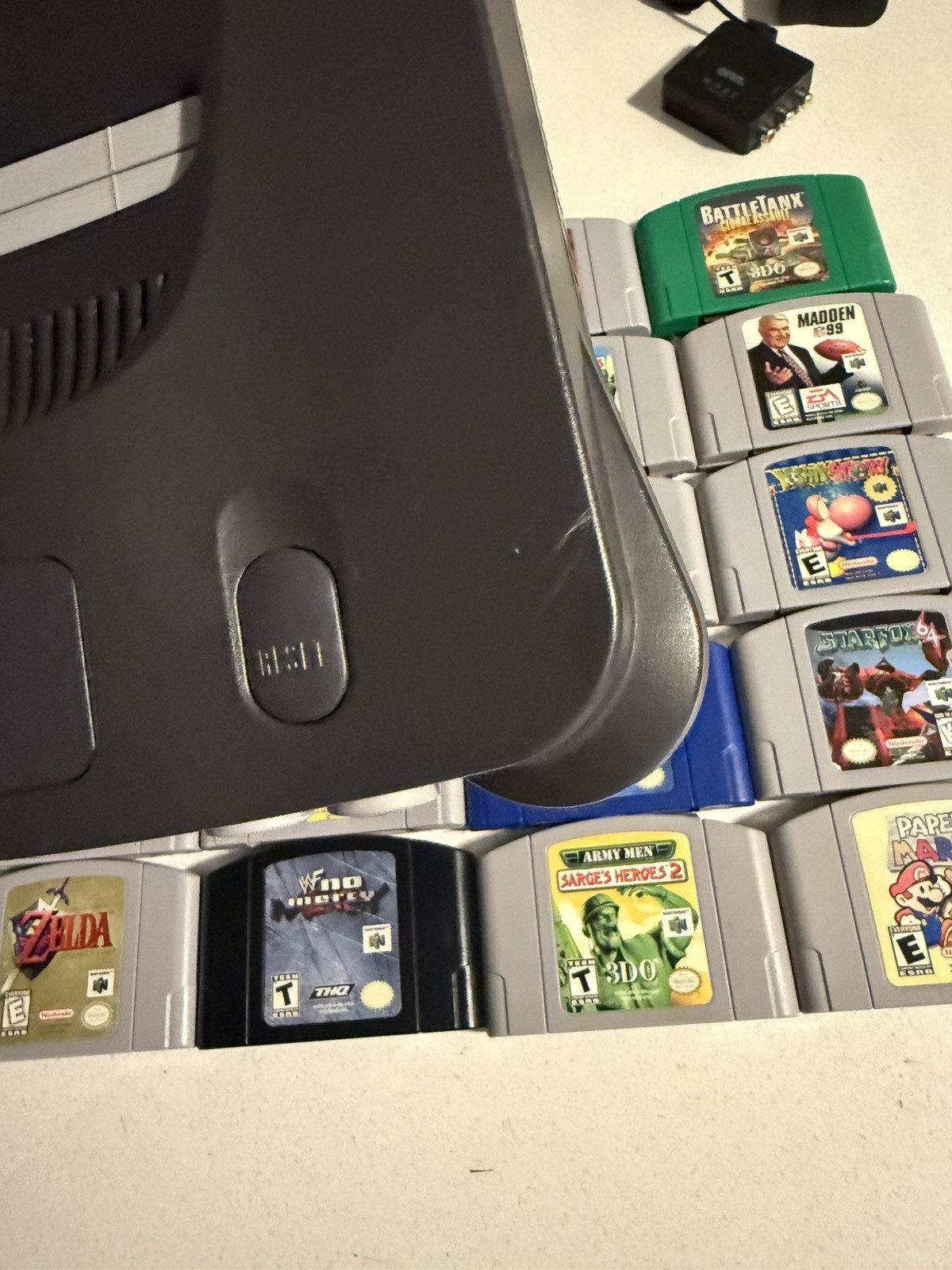 Nintendo 64 N64 Console Bundle w/19 Game 1 controller & hdmi converter box