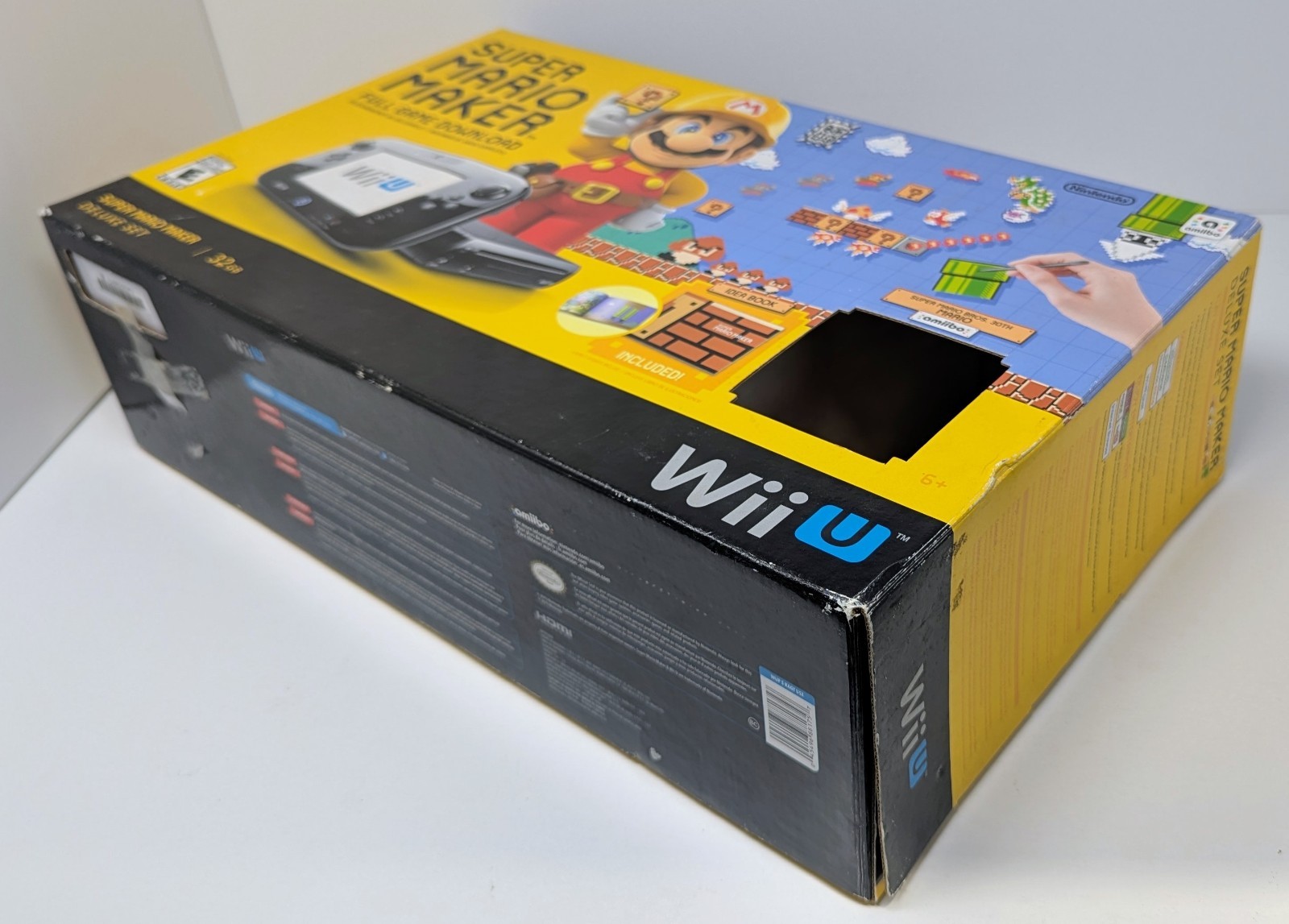 Nintendo Wii U 32GB Super Mario Maker Console Bundle w/ Box & Amiibo – Tested!