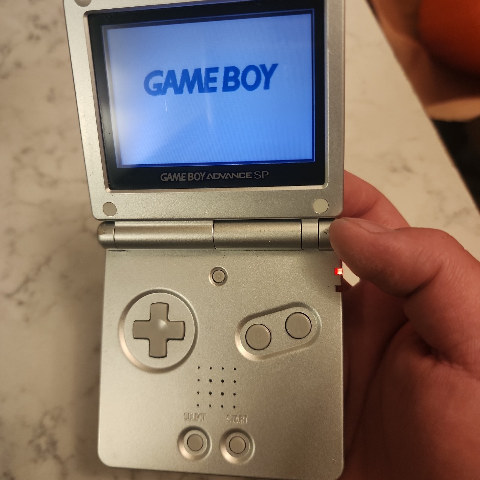 Game Boy Advance GBA SP AGS 001 Handheld System – Silver – Tested/Works