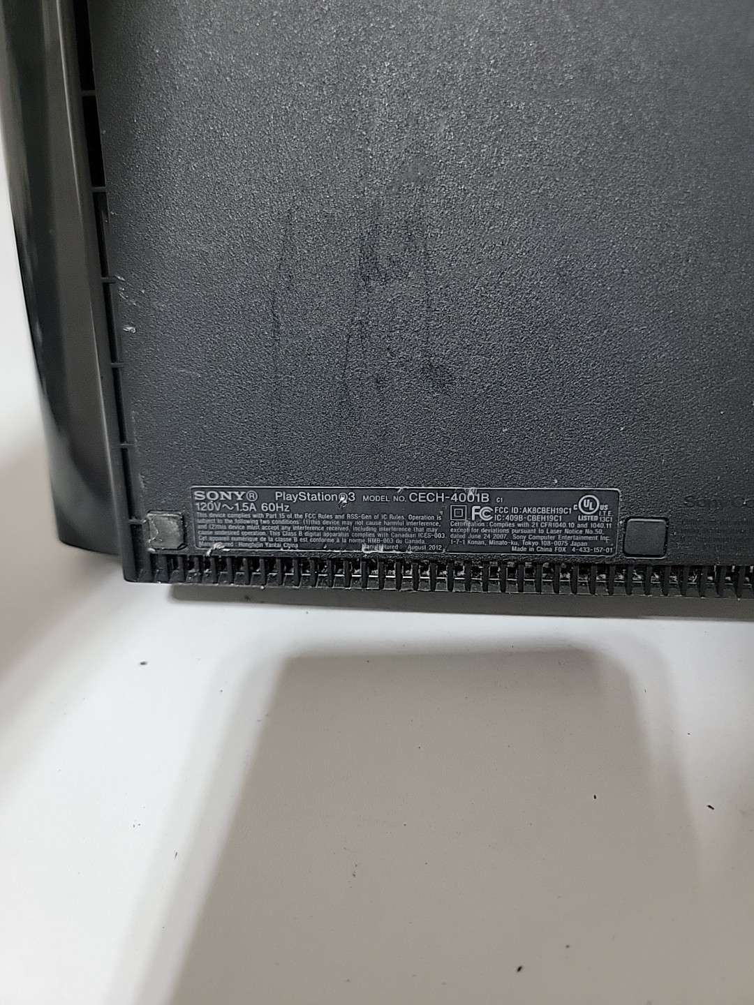 Sony PS3 Super Slim CECH-4001B Console 250GB FOR PARTS/REPAIR SOLD AS IS