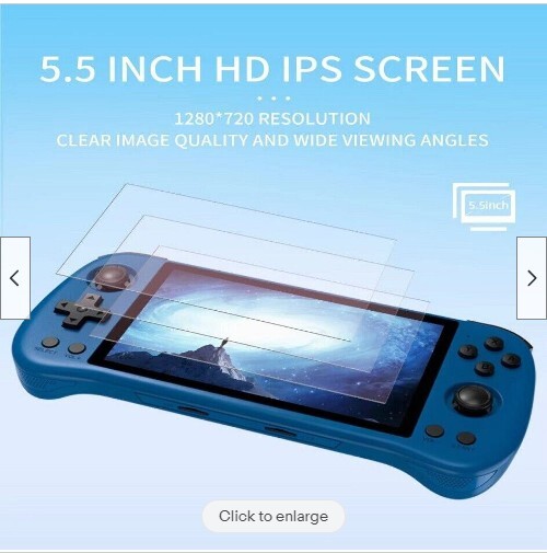 ggbX55 Console 5.5 Ips Screen Handheld Game Powkiddy 3000 Games Retro Android Rk
