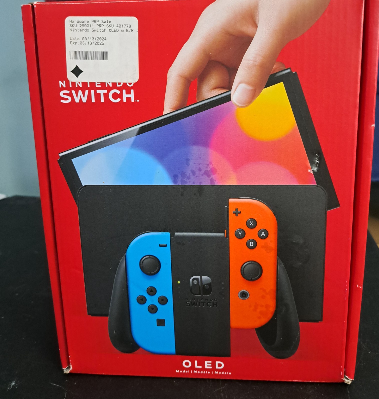 Nintendo Switch OLED Model HEG-001 Handheld Console – 64GB – Black/Neon Red/Neon