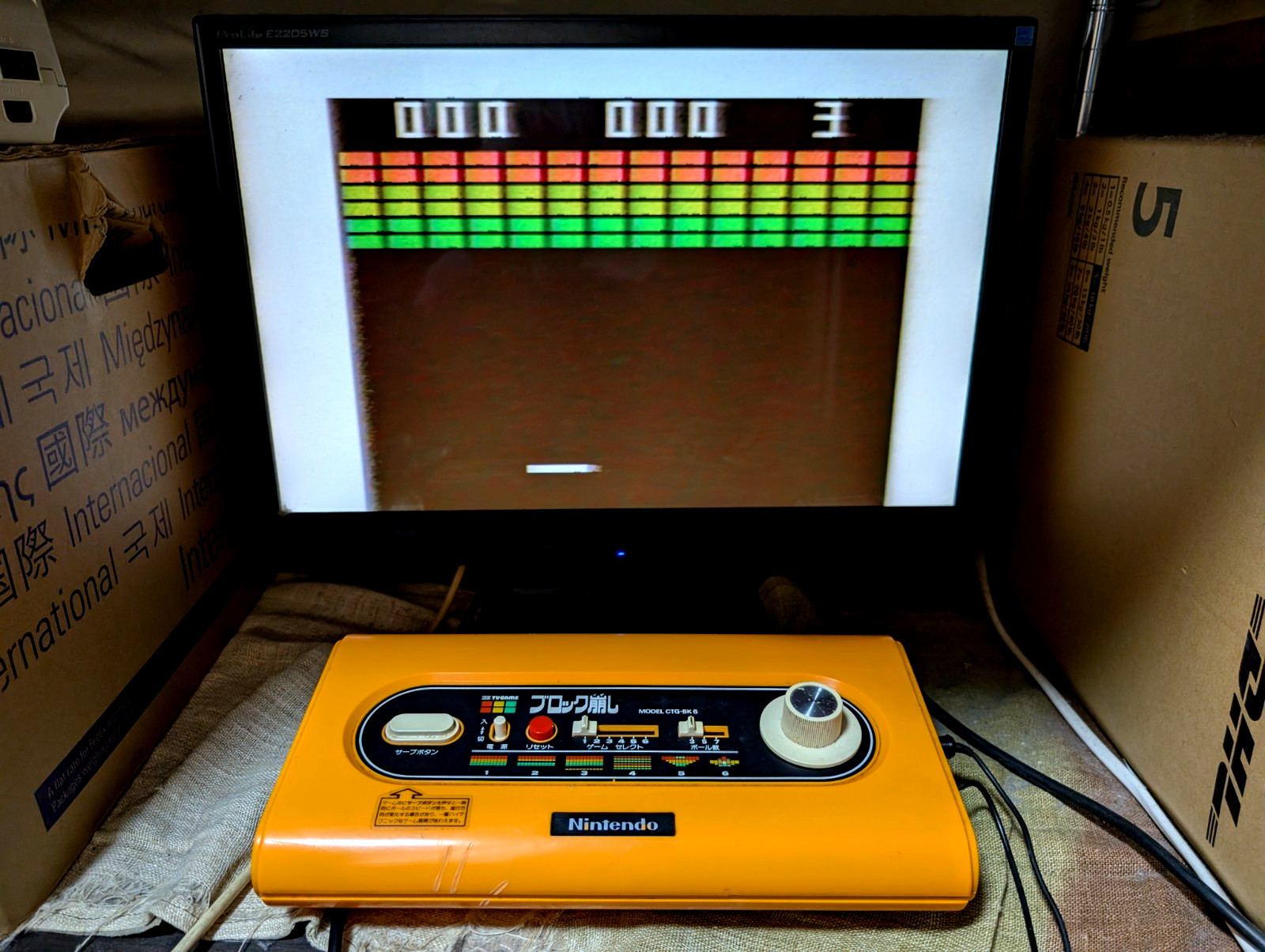 Nintendo Color TV Game BLOCK Kuzushi CTG-BK6 console Japan Box Manual