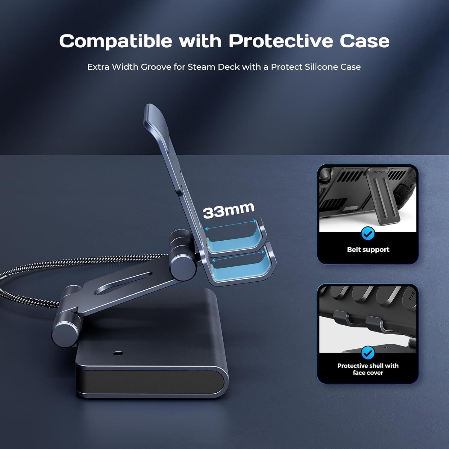 Compact 4K HDMI Dock for Steam Deck: 6-in-1 Hub with USB & Charging Ports