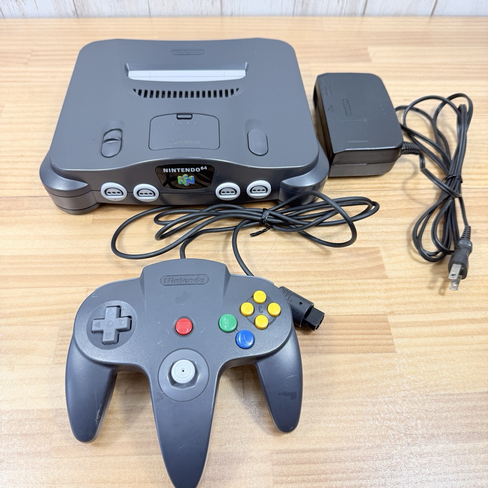 Nintendo 64 Console Controller AC Adapter Set Japan Version Tested Used
