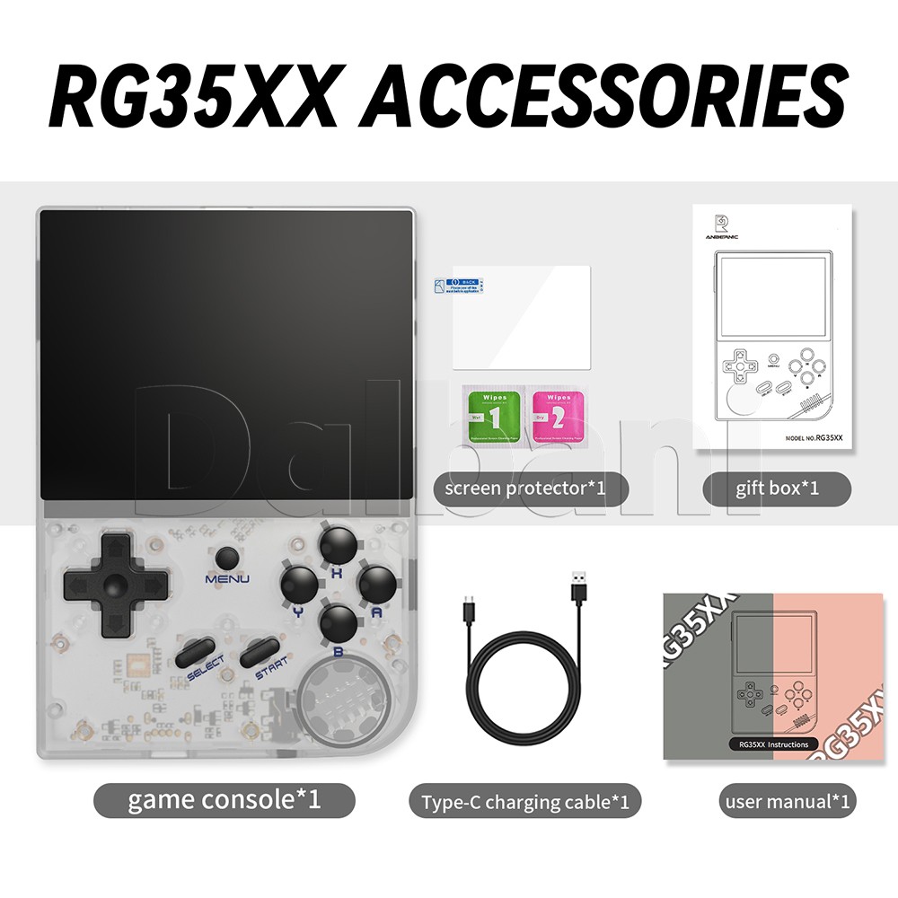 RG35XX Plus 2024 Anbernic Gray Retro Game Console 3300mAh Linux System