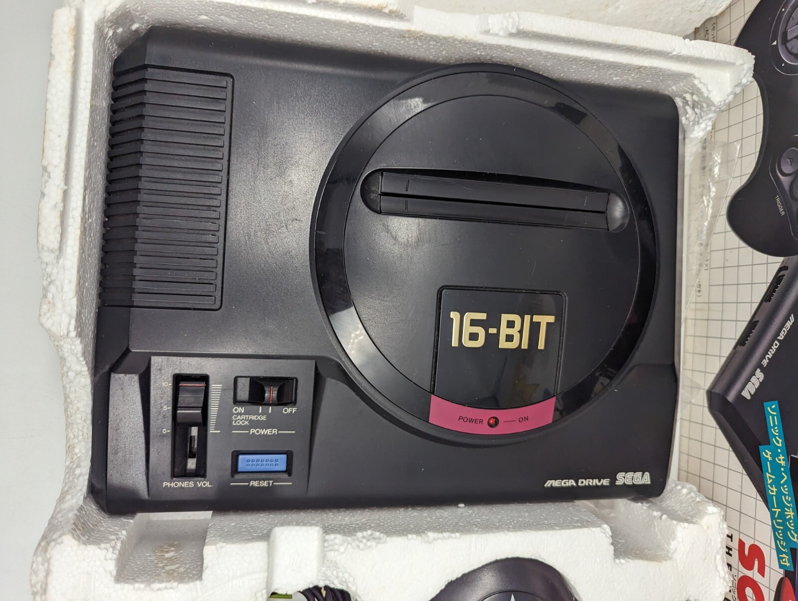 Boxed: Mega Drive PLUS 1 SONIC Console HAA-2510 Sega Genesis Tested Japan NTSC-J