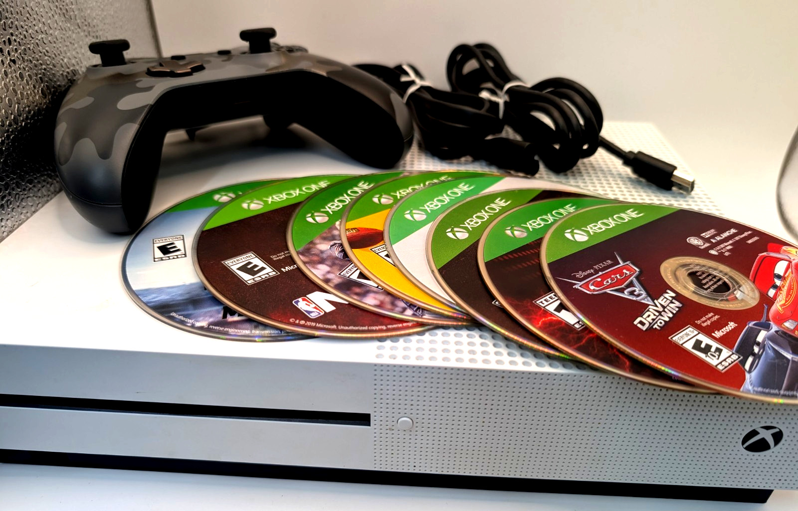 Tested Xbox One S 500GB Model 1681 Bundle Camo Controller & 11 Games Must Read!