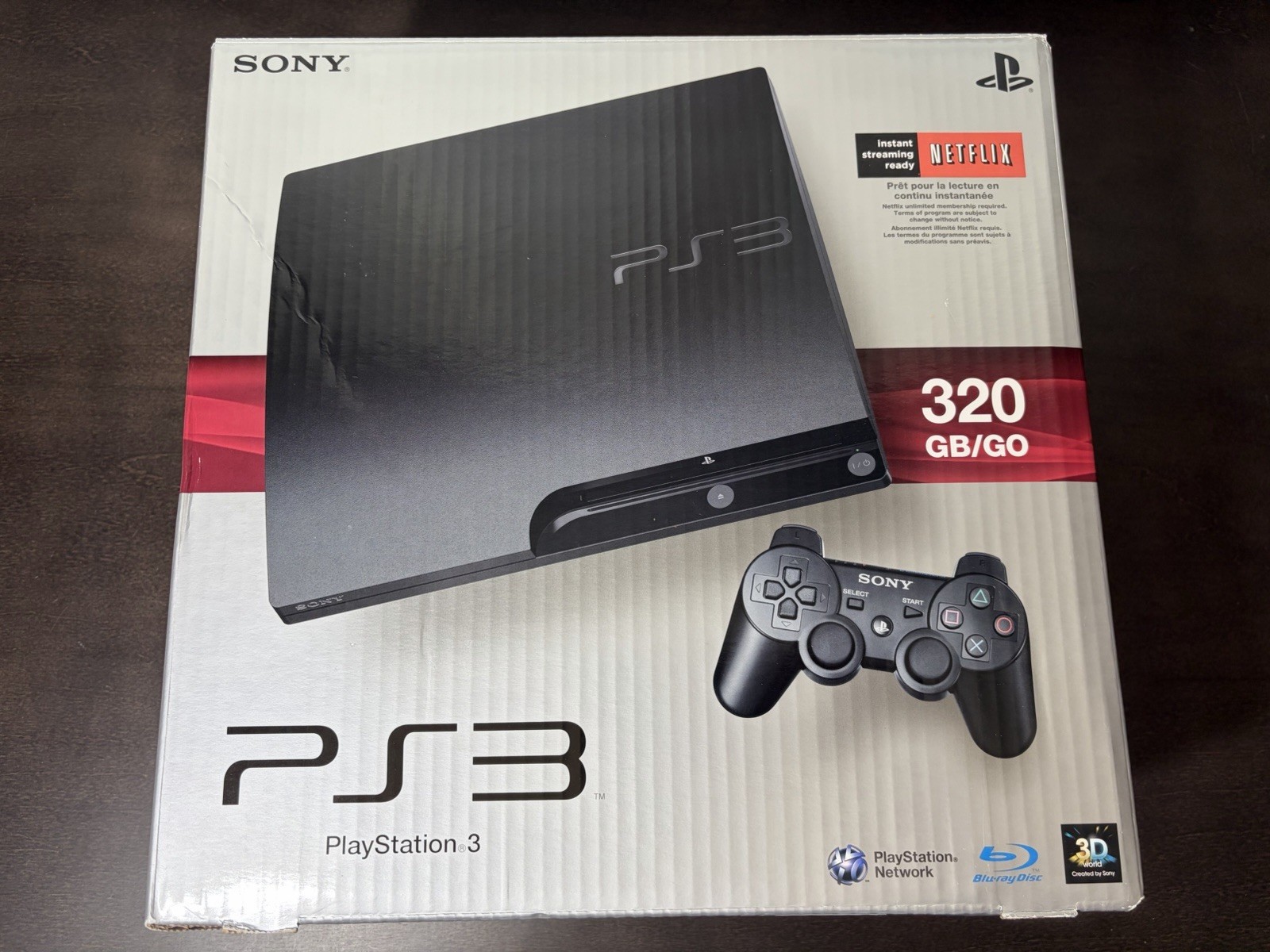 Sony Playstation 3 PS3 Slim Black Game Console 320GB New In Box
