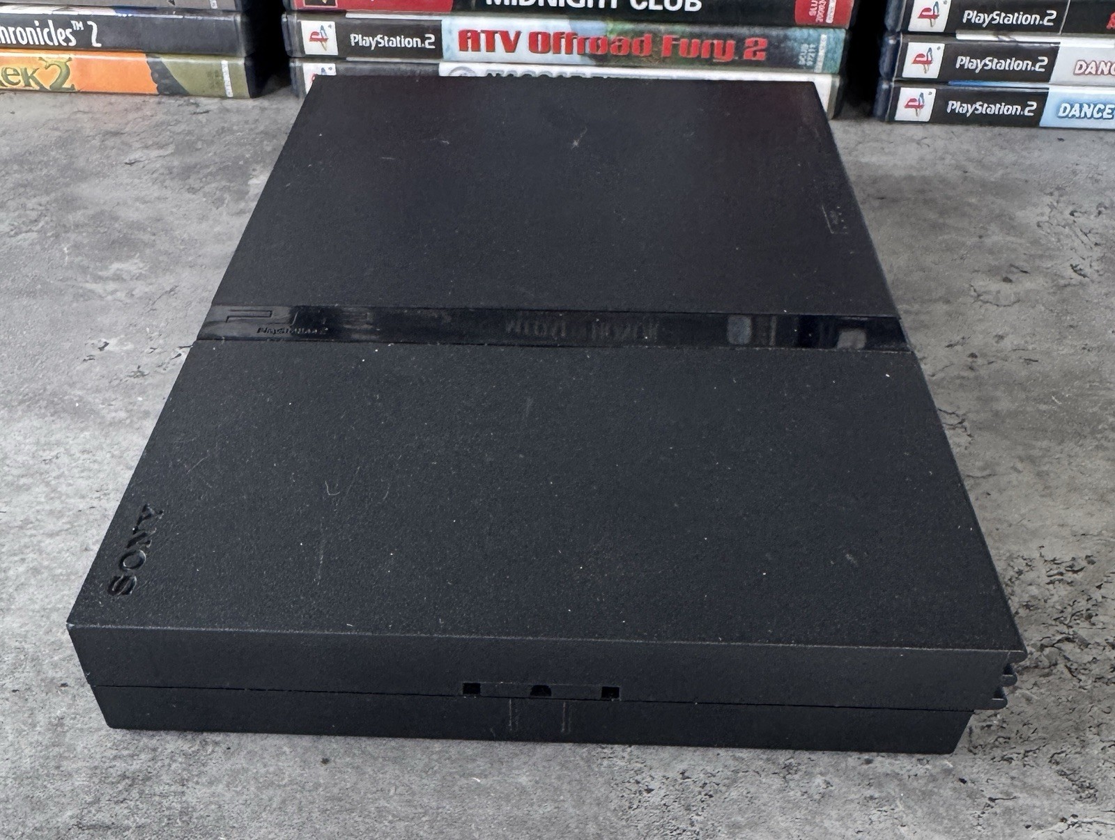 PS2 Slim Bundle – Console+Controller+8MB Card+OEM Cables+ 40+ Games L@@K + READ