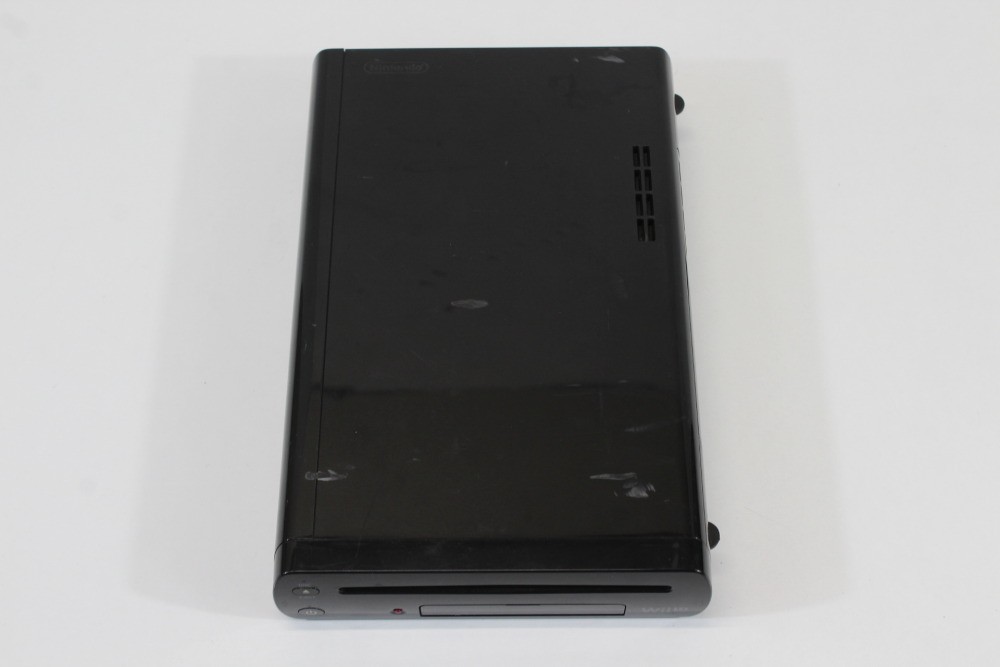 Nintendo Wii U Black Console 32GB AC Gamepad Stand & Charger NTSC-J Japan TESTED