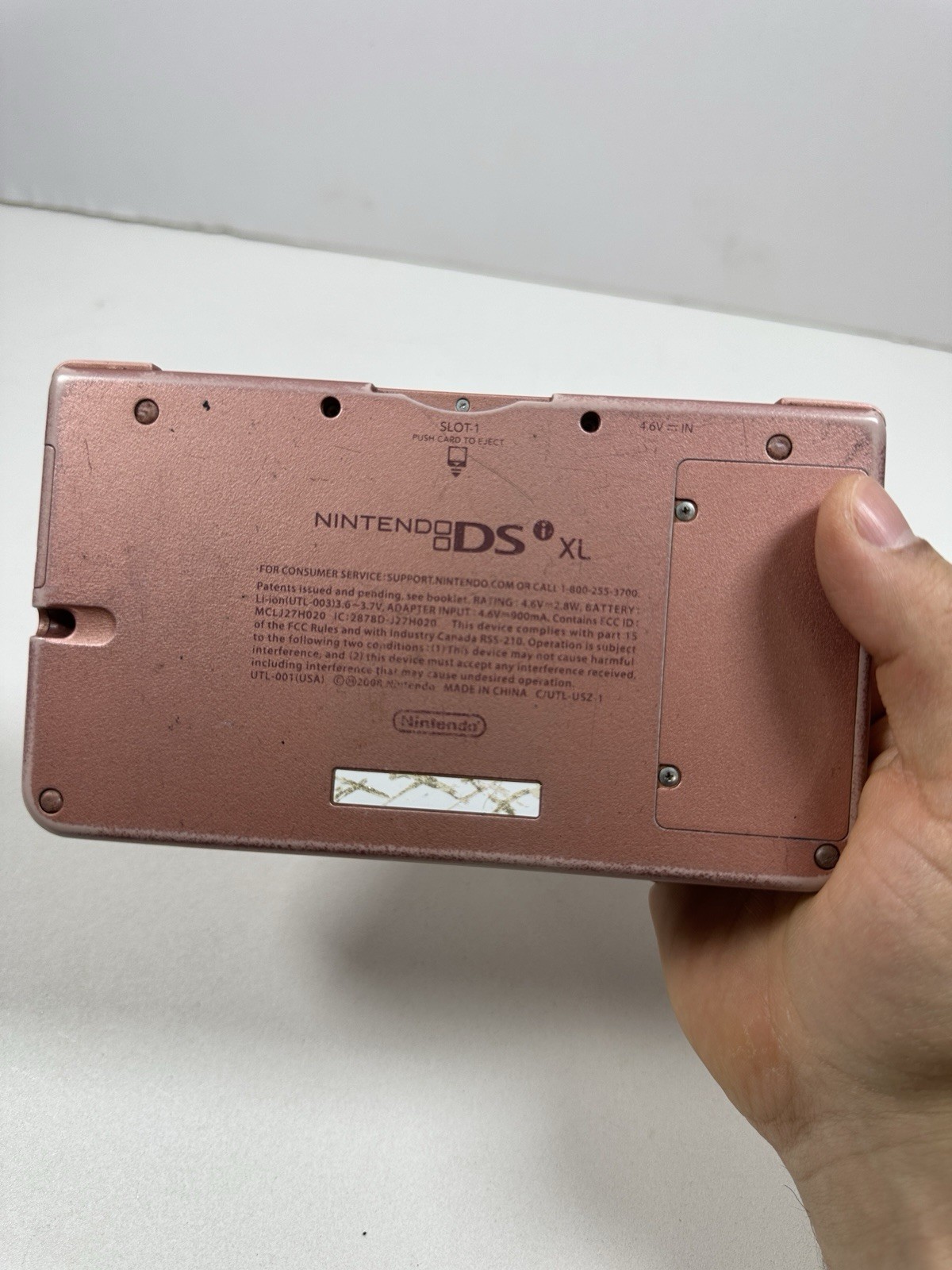 Used Metallic Rose Nintendo DSi XL Handheld System Tested No Stylus READ!
