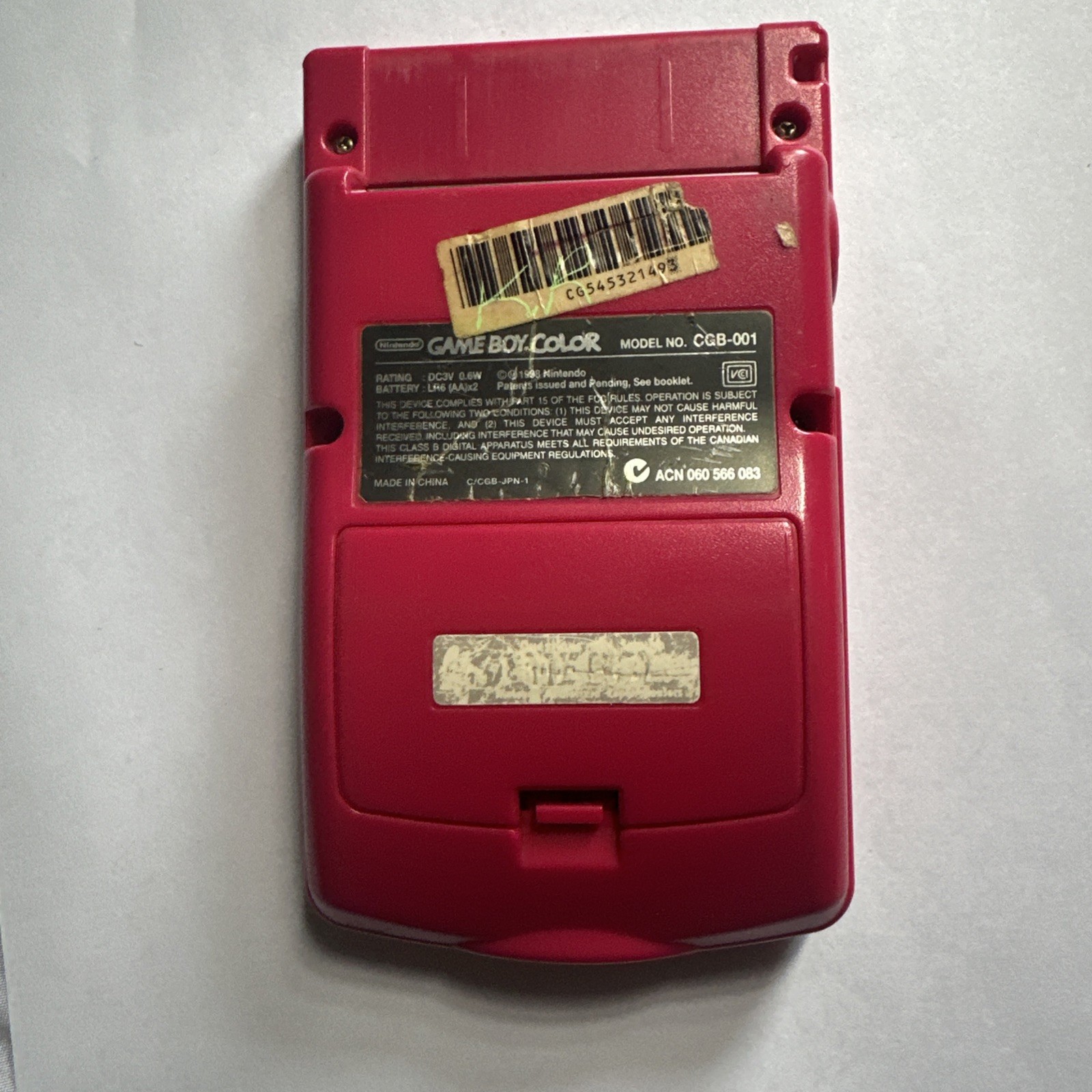 Nintendo Game Boy Color Berry Red