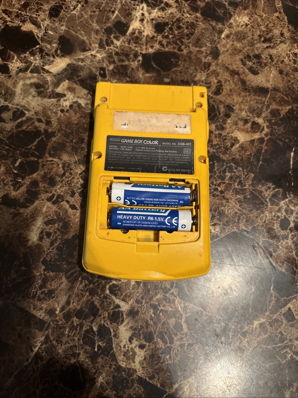 Nintendo Game Boy Color Handheld System Yellow CGB-001