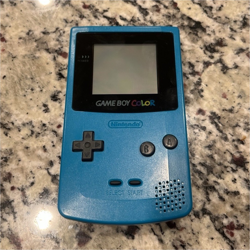Nintendo Game Boy Color Handheld System Console, Blue w/ Headphone Jack
