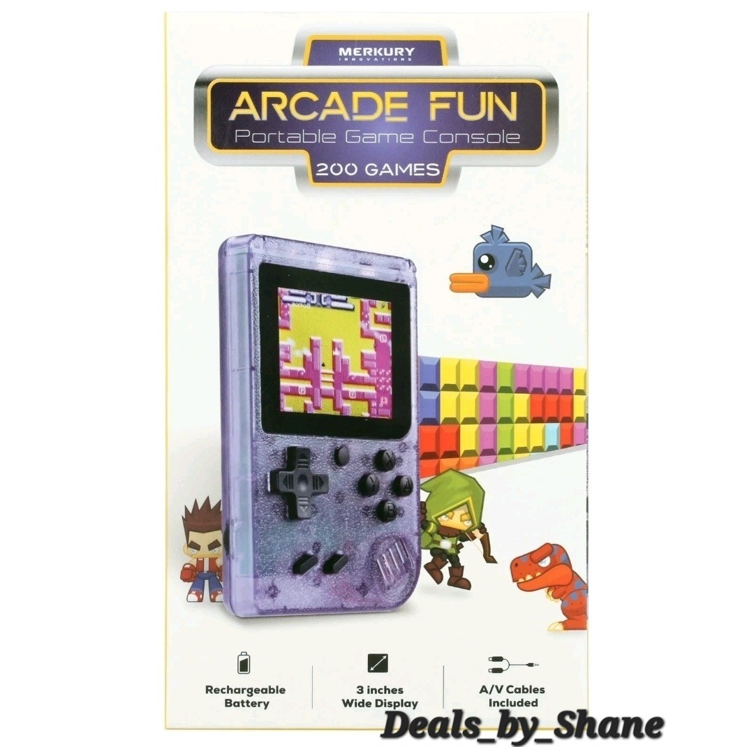 Merkury Innovations Arcade Fun Portable Game Console 200 Games Preloaded Sealed!