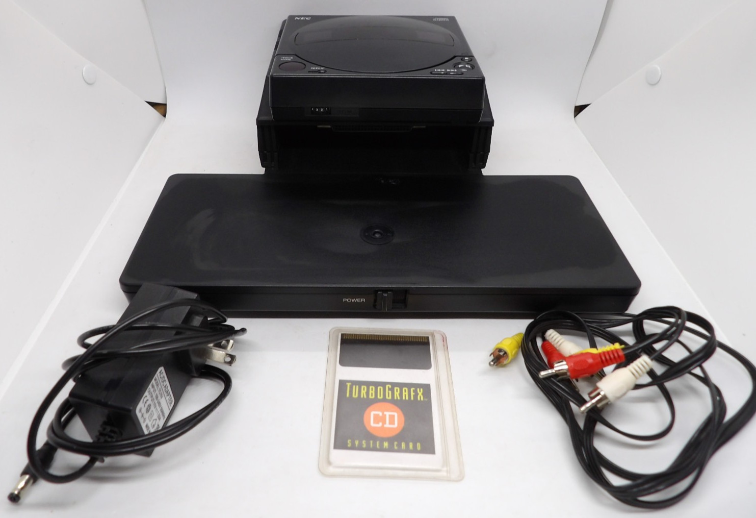 Turbo Grafx CD Console + Dock + Case + Hucard Read Description