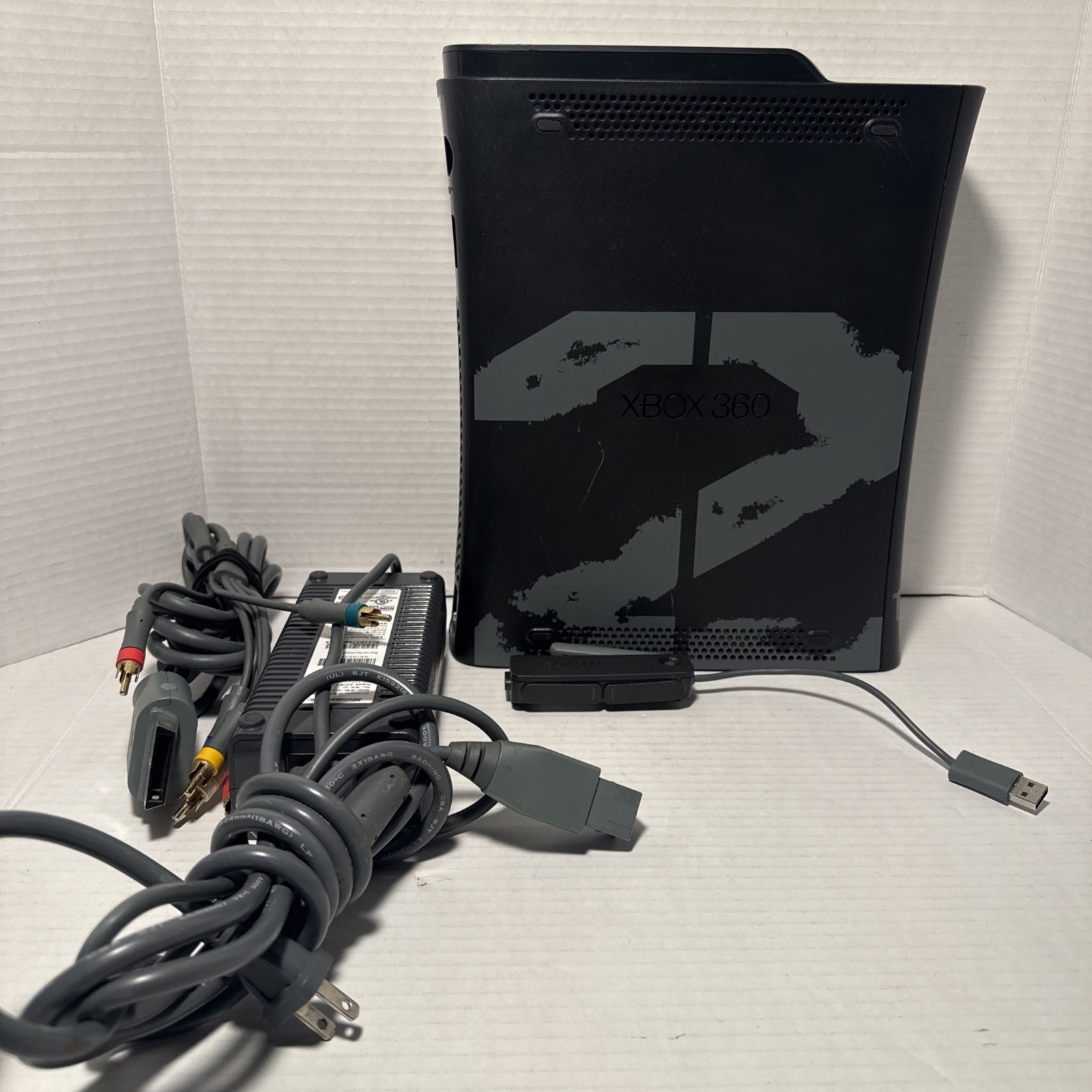 Microsoft Xbox 360 Joint Task Force Edition Black/Gray Console W Cables SEE PICS