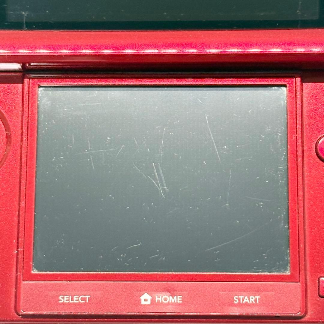 Nintendo 3DS Flare Red with compatible charger and SD card, confiRMed working.