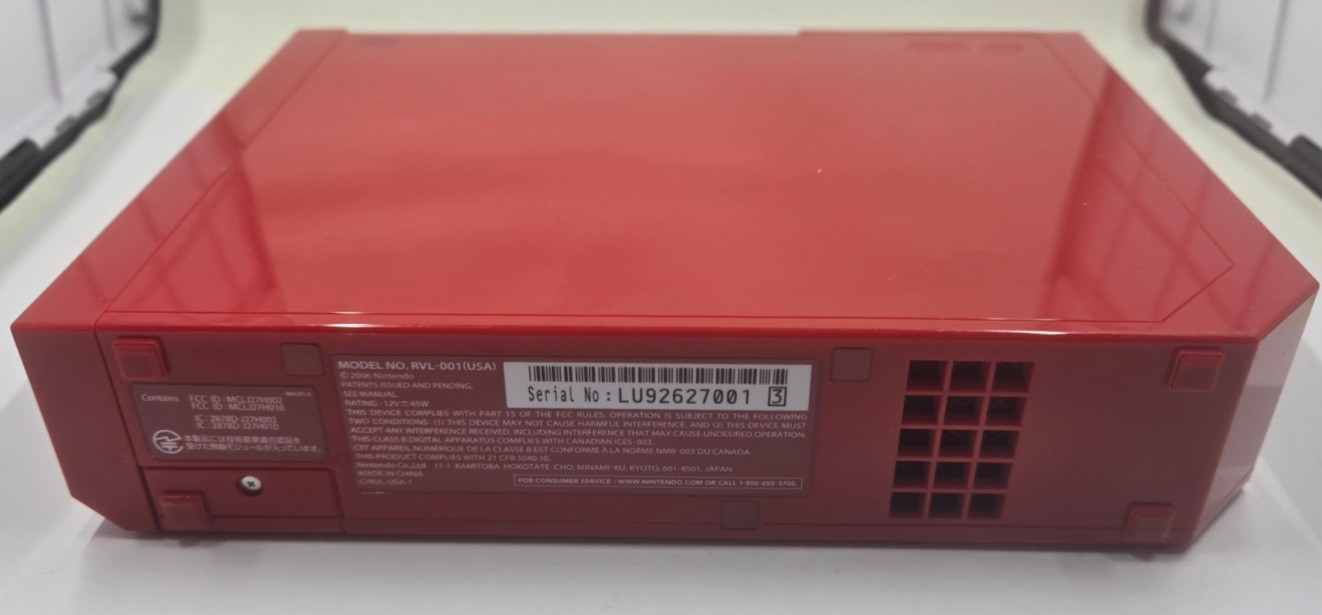 Red Nintendo Wii Console 25th Anniversary RVL-001 TESTED WORKING Console