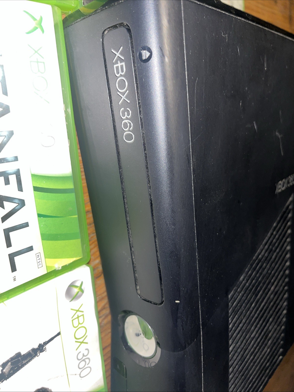 Microsoft Xbox 360 S Slim Black 250GB Replacement Console W/ Games Lot Bundle