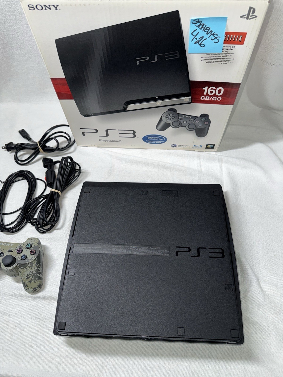 PlayStation 3 PS3 Slim 160GB Console CECH-2501A Completed In box CIB. TESTED!!