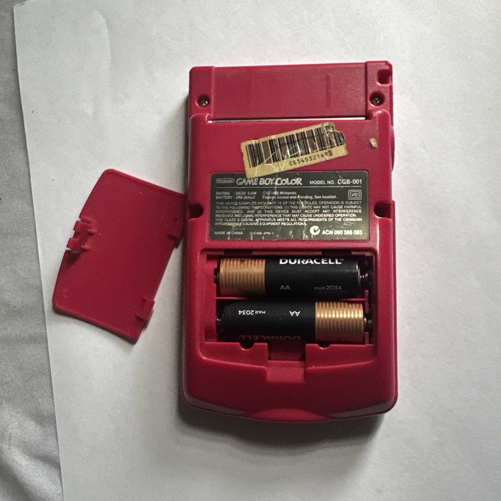Nintendo Game Boy Color Berry Red