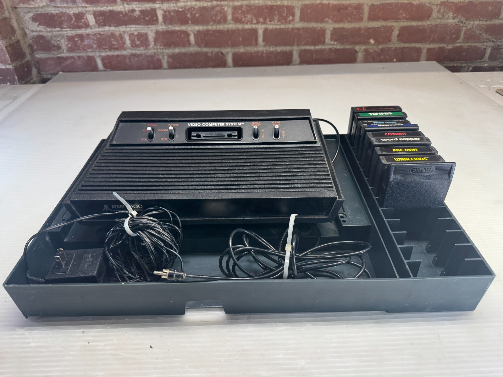 Vintage Atari 2600 Video Computer System Console w/ 9 Games No Controllers