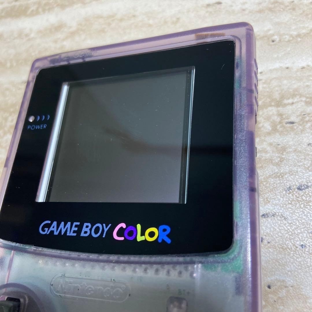 Nintendo Game Boy Color Clear Purple IPS LCD Custom Console 7021