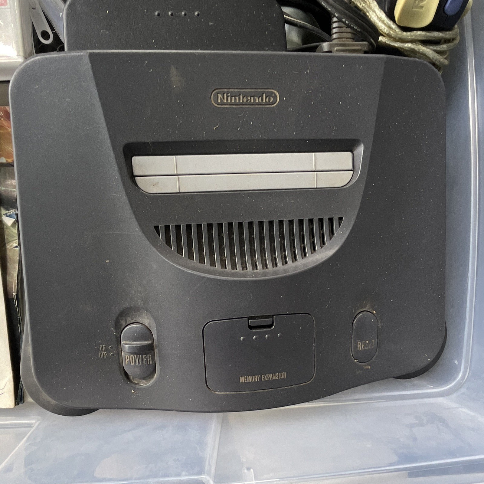 Nintendo 64 NUS-001 Black Home Console Component RCA Memory Expansion NTSC-U/C