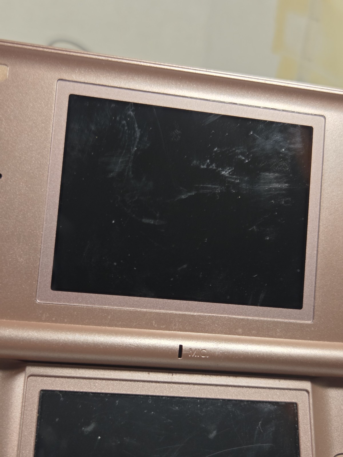 Nintendo DS Lite Metallic Rose Pink Handheld Console NO STYLUS