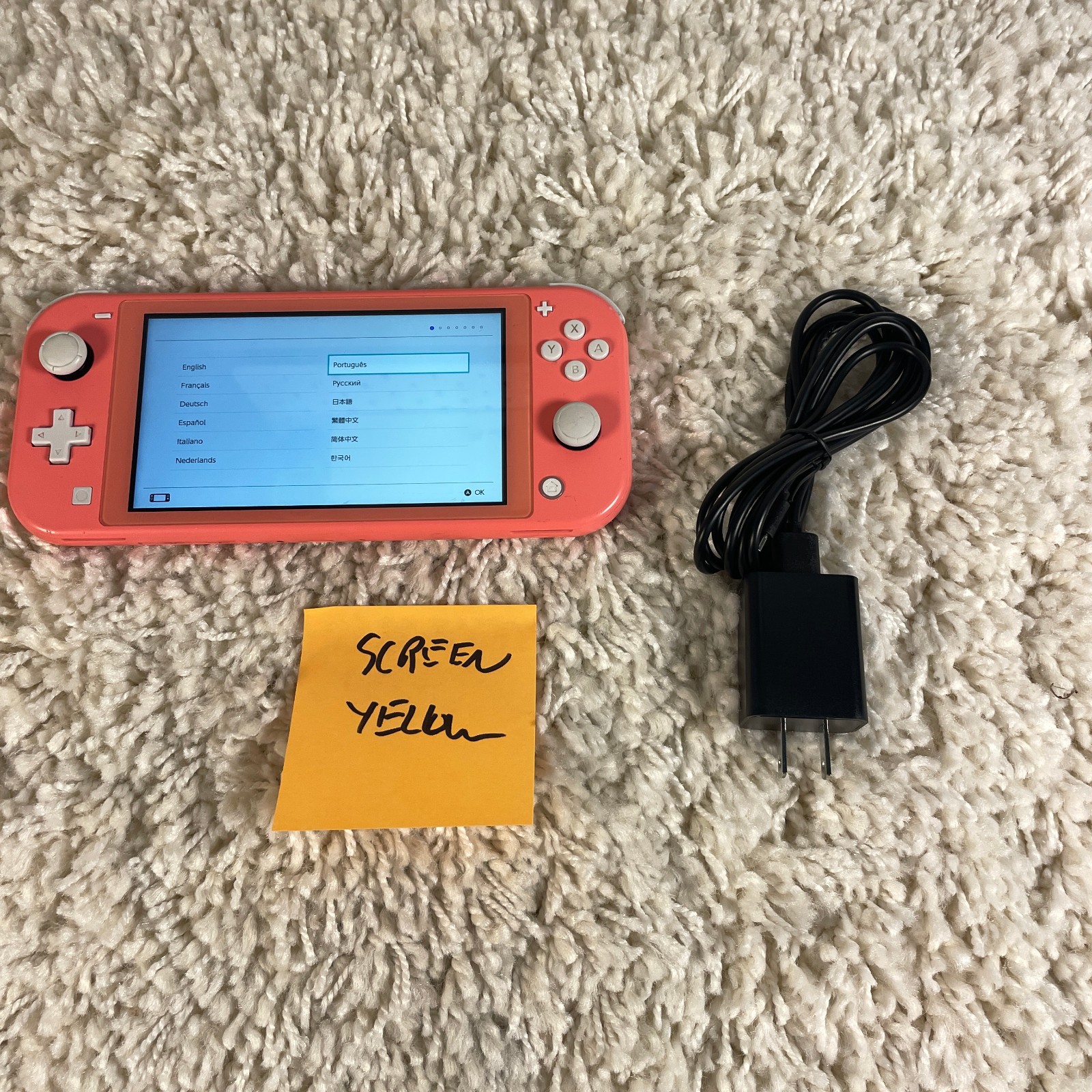 Nintendo Switch Lite Coral Pink Console Handheld System HDH-001 Tested