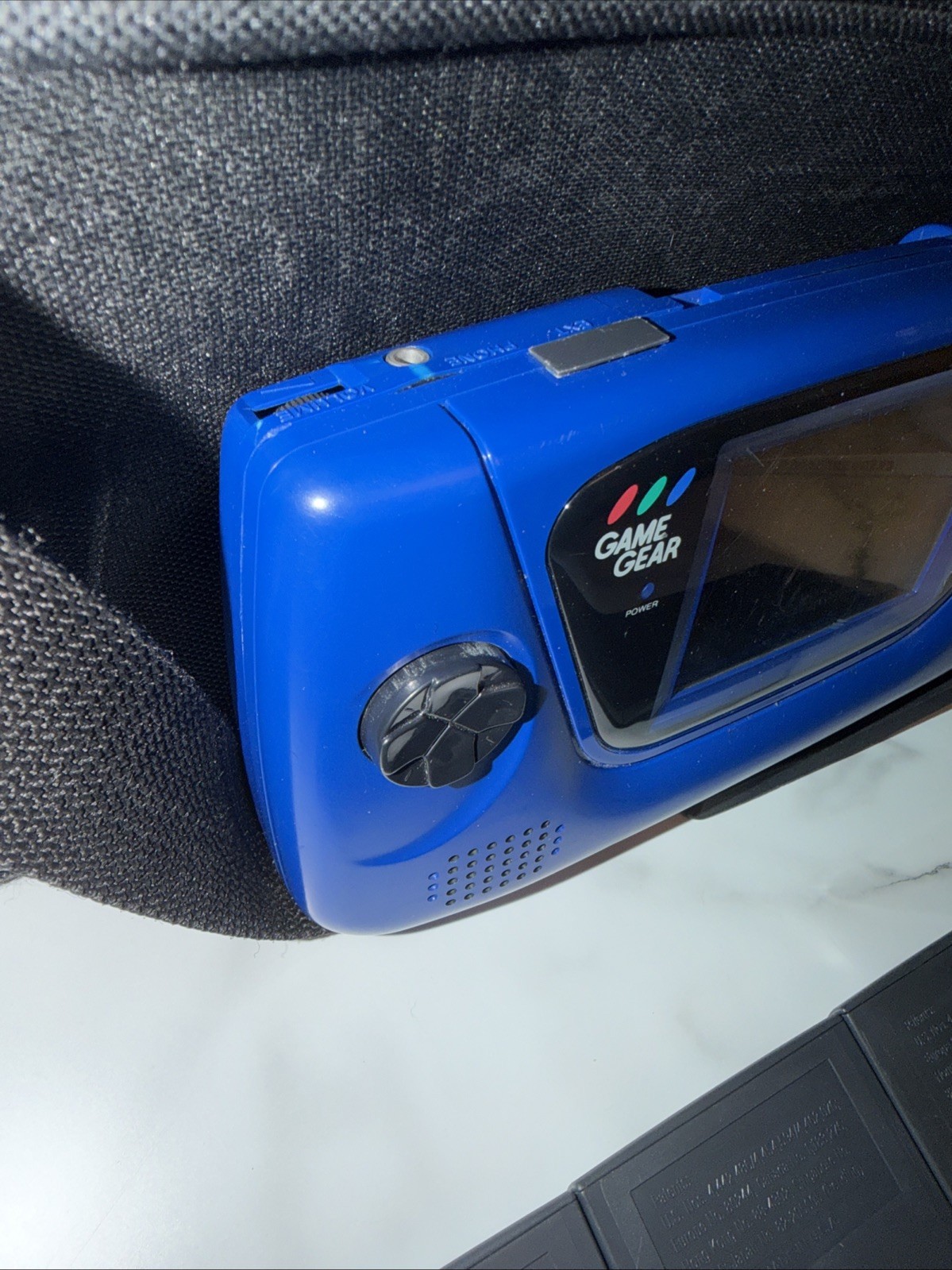 SEGA Game Gear Blue Console Bundle w/ Case & 4 Games Sonic & BB ⚾️ Repair/Parts