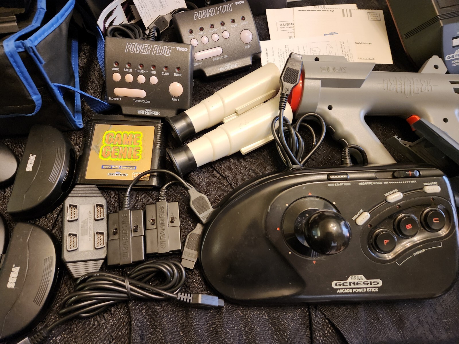 Sega Genesis Lot Menacer Wireless Controllers Arcade Stick *Parts Only Untested