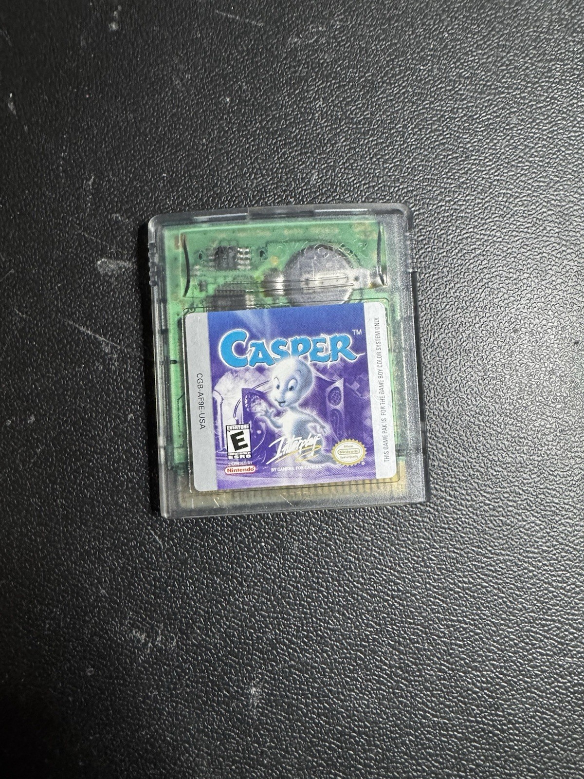Nintendo Game Boy Color Atomic Purple W/ Game Casper Tested Works Great