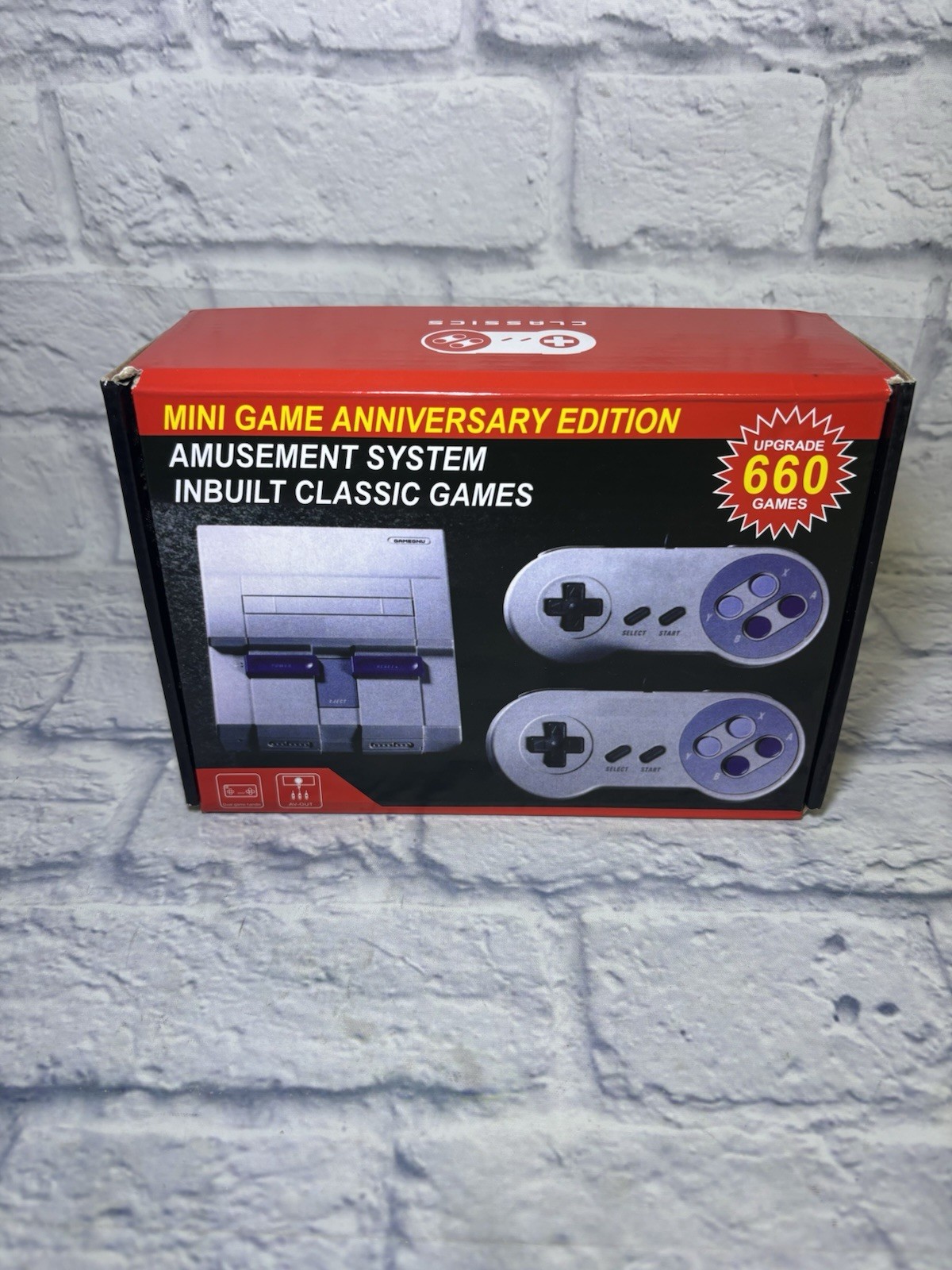Mini Game Anniversary Edition Console 660 Games Dual Controllers AV-OUT NTSC/PA…