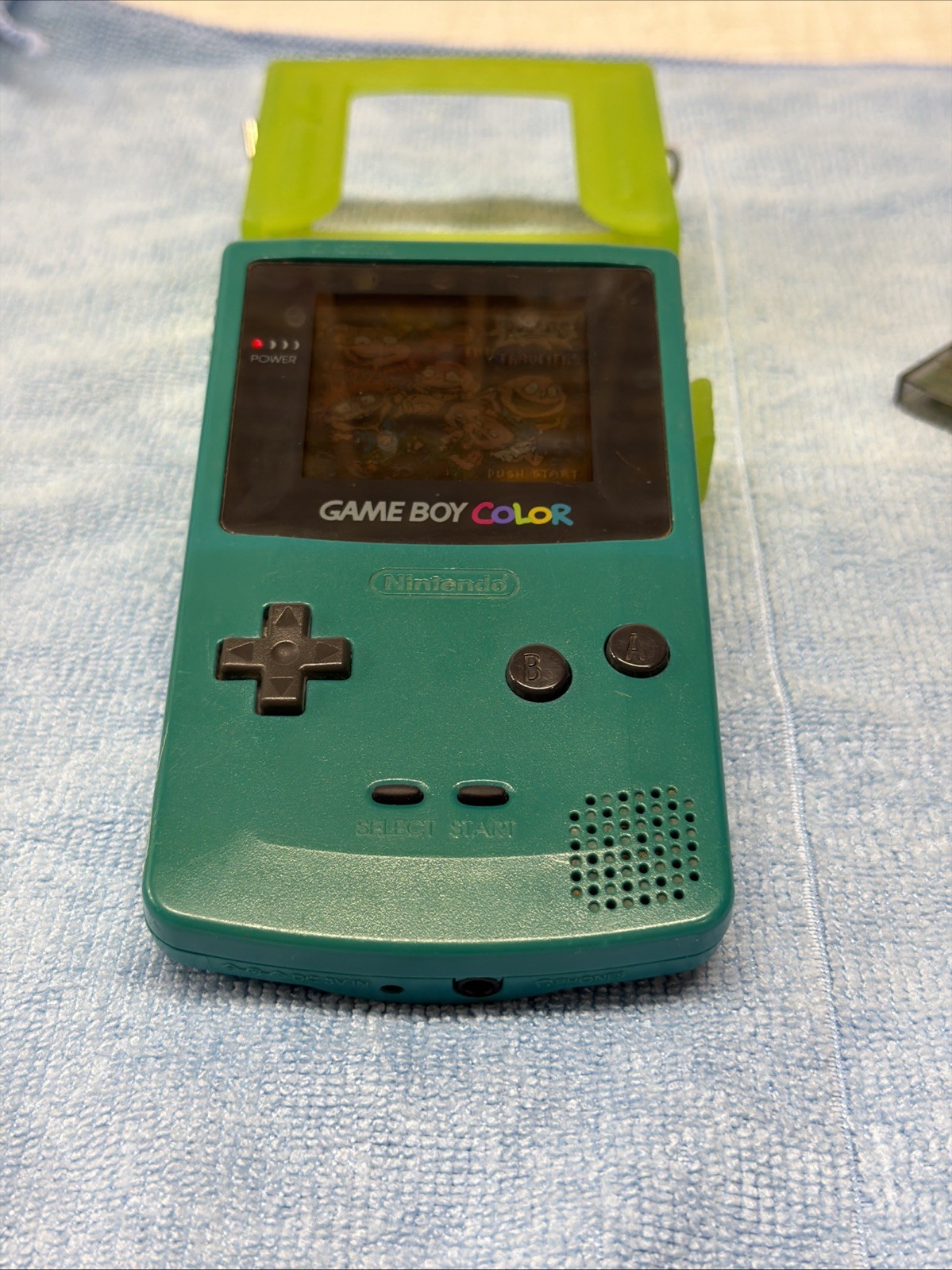 Nintendo Game Boy Color Handheld Console Teal CGB-001 With 2 Games!
