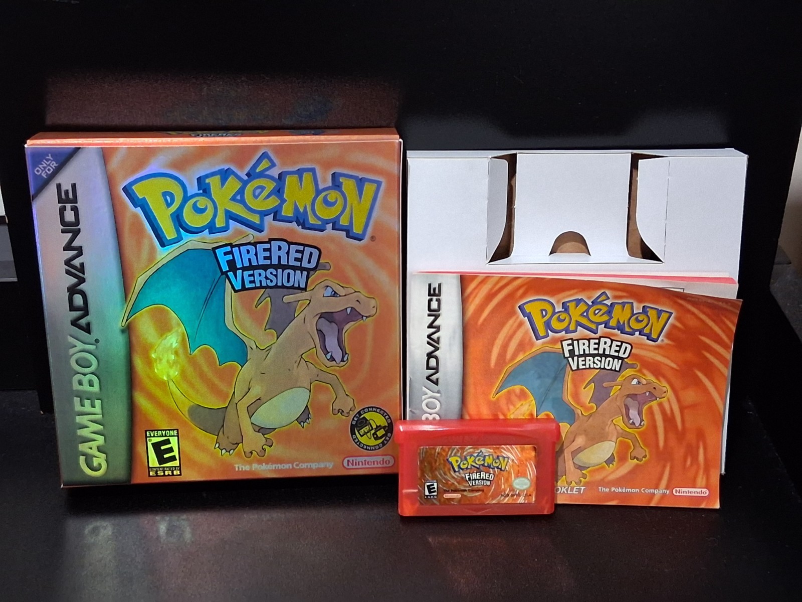 Pokemon FireRed Version Authentic Game Manual Game Boy Advance New Holo Box CIB