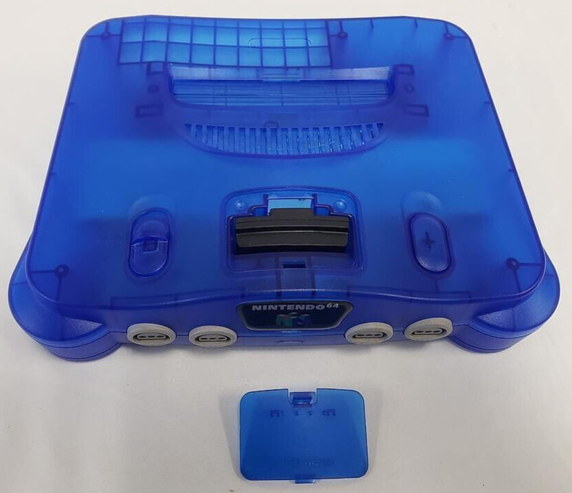 N64 Vintage 90s Funtastic Translucent BLUE Nintendo-64 Gaming Console System A