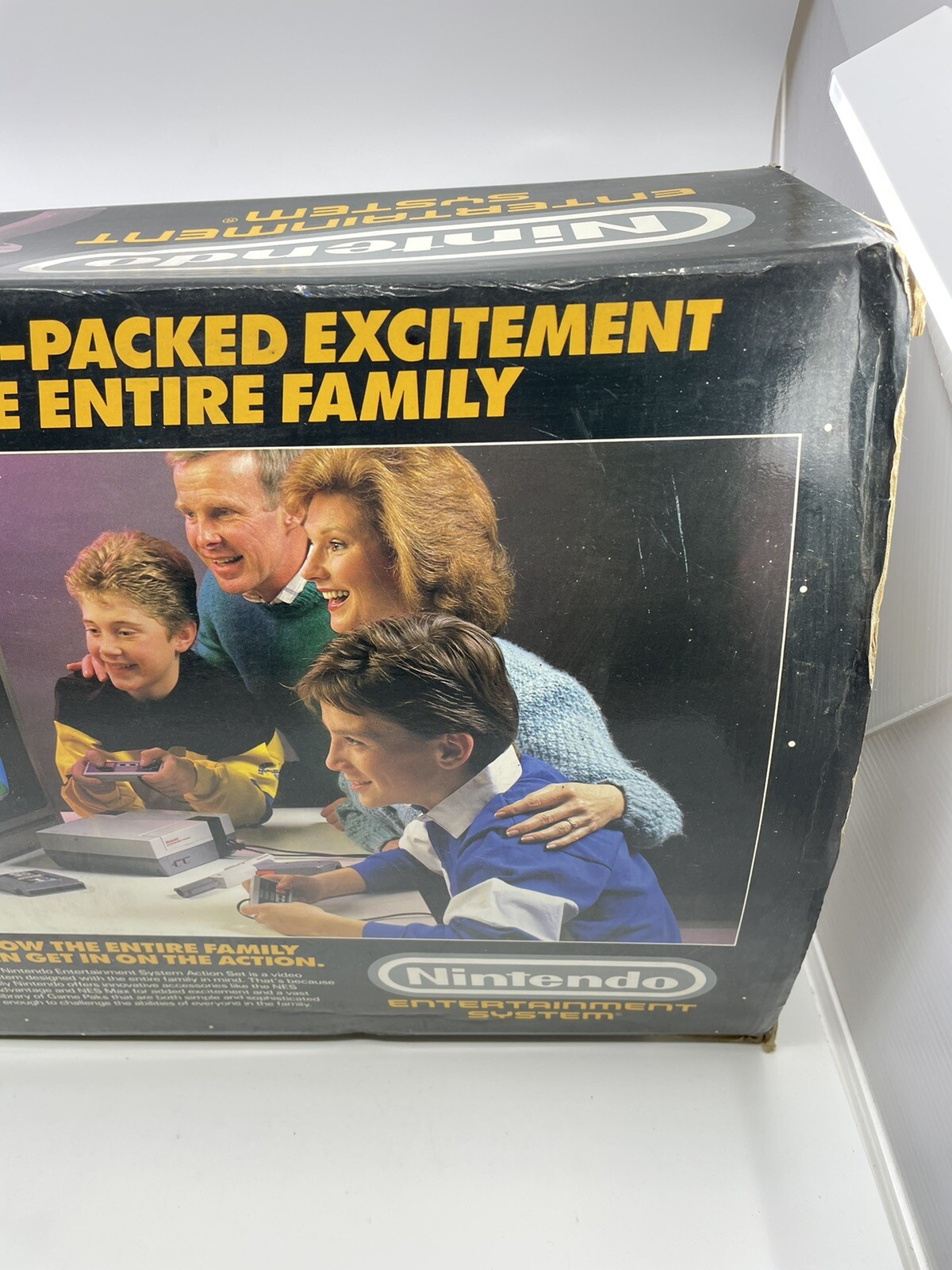 Vintage Nintendo NES Action Set Home Console – White/Gray Box Only 1988