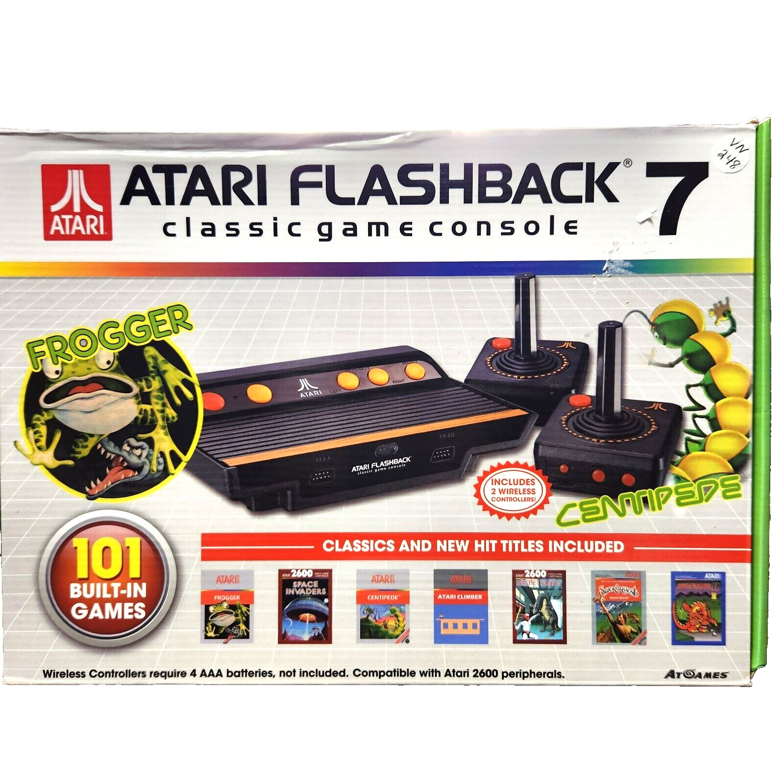 Atari Flashback 7 Classic Game Console 101 Built-in Games 2 Wireless Controllers
