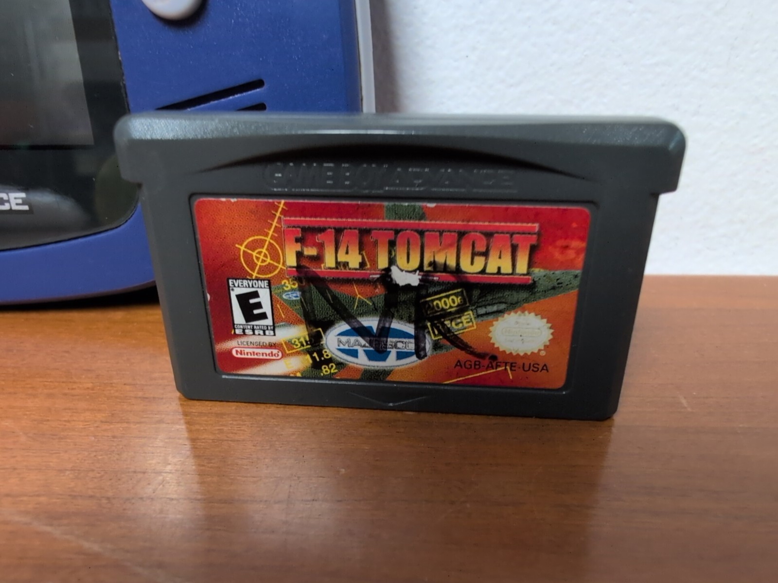 Nintendo Game Boy Advance Handheld System GBA Indigo Tested F-14 Cartridge Game