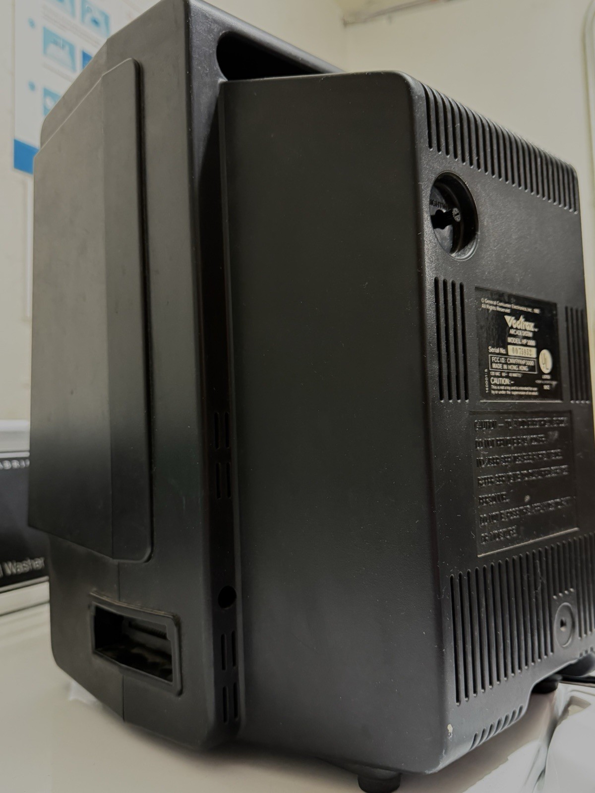 GCE Vectrex HP 3000 Home Console Black Component RCA 1982 Video Game System