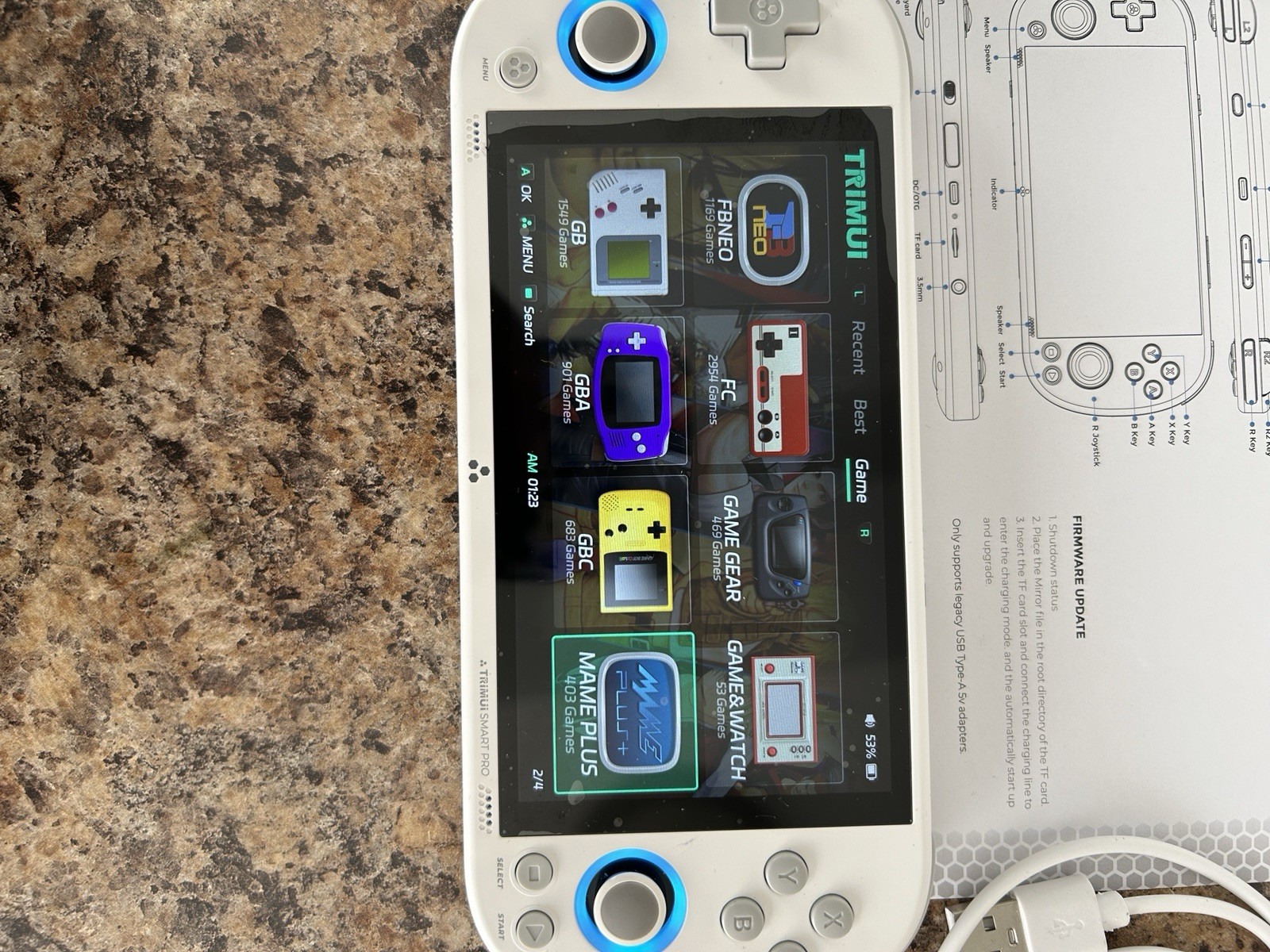 Trimui Smart Pro TG5040 Handheld Video Game Console White